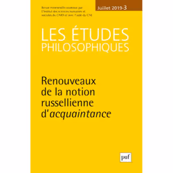 ISBN études philosophiques 2019, n° 3, philosophie, Français, 168 pages
