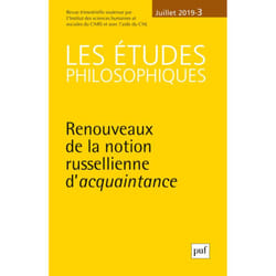 ISBN études philosophiques 2019, n° 3 livre philosophie Français