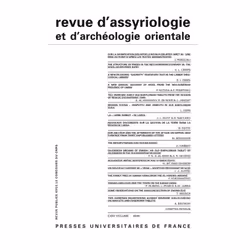 ISBN Rev. d'assyrio. et d'archéo. orient. 2019, vol. 113, histoire, Français