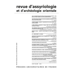 Revue d'assyriologie 2019, vol.113