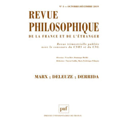 ISBN Revue philosophique 2019, t. 144 (4) livre philosophie Français