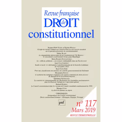 ISBN RFDC 2019, n° 117, Loi, Français, 264 pages