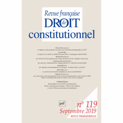 ISBN RFDC 2019, n° 119, Loi, Français, 264 pages