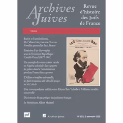 ISBN Archives juives 2020-2, n° 53, histoire, Français