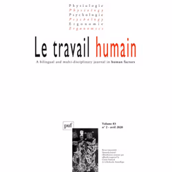 ISBN Le travail humain 2020, vol. 83, N.2, Psychologie, Français
