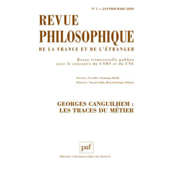 ISBN Revue philosophique 2020, t. 145 (1) livre philosophie Français