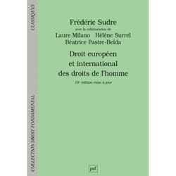 ISBN Droit européen et international des droits de l'homme livre Loi Français