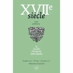 ISBN XVIIe siècle n° 293 (2021-4), Littérature
