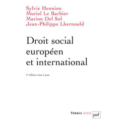 ISBN Droit social européen et international livre Loi Français