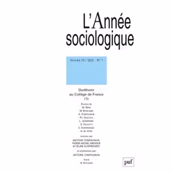 ISBN L'Année sociologique 2022-1