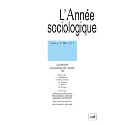 ISBN L'Année sociologique 2022-2