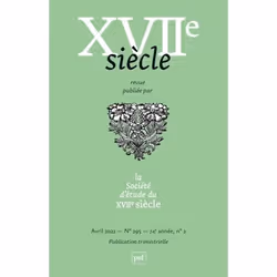 ISBN XVIIe siècle n° 295 (2022-2), Littérature, 204 pages