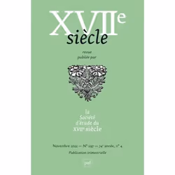 ISBN XVIIe siècle n° 297 (2022-4), Littérature, 192 pages
