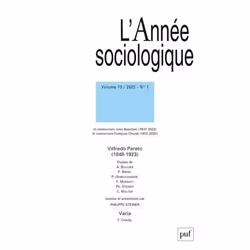 ISBN L'Année sociologique 2023-1, Sociologie, 288 pages