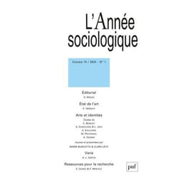 ISBN L'Année sociologique 2024-1