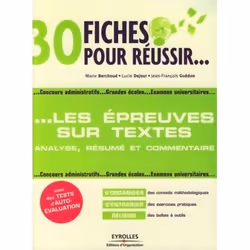 ISBN 30 fiches pour réussir les épreuves avec des textes, Livre broché, 122 pages