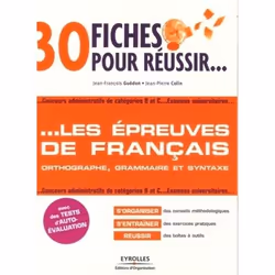 ISBN 30 fiches pour réussir... les épreuves de français, Livre broché, 219 pages