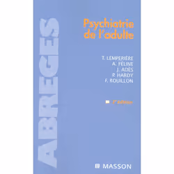 ISBN Psychiatrie De L'Adulte, Psychologie, Français