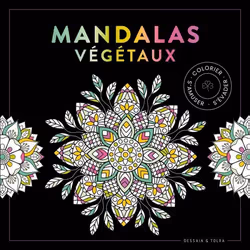 Black Coloriage - Mandalas végétaux
