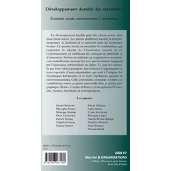 ISBN Developpement Durable Des Territoires; Economie Sociale, Environnement Et Innovations, Business &amp; finance, Français, ...