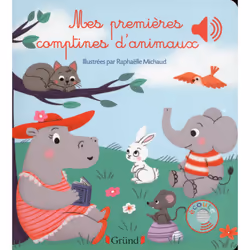 ISBN Mes premières comptines d'animaux - Livre sonore avec 6 puces - Dès 1 an : Le livre de Raphaëlle Michaud, 12 pages