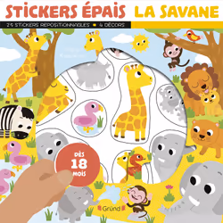 ISBN Stickers épais - Les animaux de la savane : Le livre de Marie Kyprianou, 4 pages