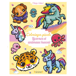 ISBN Coloriages pixels - Licornes et animaux kawaï : Le livre de Eugénie Varone, 64 pages