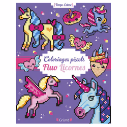 ISBN Coloriages pixels fluo licornes : Le livre de Eugénie Varone, 64 pages