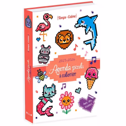 ISBN Agenda pixels à colorier 2025-2026 : Le livre de Eugénie Varone, 400 pages