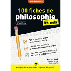 ISBN 100 fiches de philosophie pour les Nuls Concours, NE : Le livre de Aurore Boni