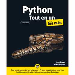 ISBN Python Tout en un pour les Nuls - 2e édition : Le livre de John Shovic, Alan Simpson, Computer science, 780 pages