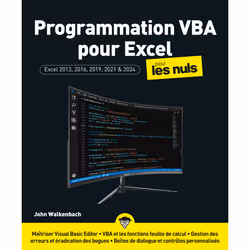 ISBN Programmation VBA pour Excel 2024 pour les Nuls : Le livre de John Walkenbach, Computer science, 440 pages