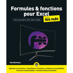 ISBN Formules et Fonctions pour Excel 2024 pour les Nuls : Le livre de Ken Bluttman
