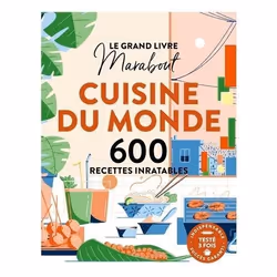 Livre de cuisine - Marabout - Grand Livre - 600 recettes illustrées - Cuisine du monde