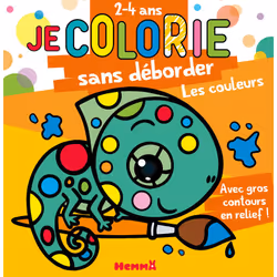 ISBN Je colorie sans déborder (2-4 ans) - Les couleurs - Avec gros contours en relief ! : Le livre de Nadine Piette, 48 pages