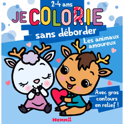 ISBN Je colorie sans déborder (2-4 ans) - Les animaux amoureux - Avec gros contours en relief ! : Le livre de Nadine Piette, ...
