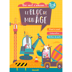 ISBN Le bloc de mon age (5-6 ans) - Qui veut s'amuser ? (Les chantiers) - Point à point, Labyrinthes, Grilles de mots : Le li ...