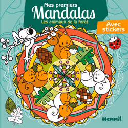 ISBN Mes premiers mandalas - Les animaux de la foret - Avec stickers : Le livre de Chrystèle Lim, 52 pages