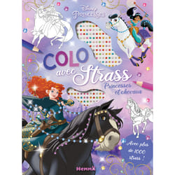 ISBN Disney Princesses - Colo avec strass - Princesses et chevaux - Avec plus de 1000 strass ! : Le livre de Collectif