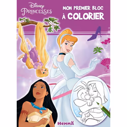 ISBN Disney Princesses - Mon premier bloc à colorier (Cendrillon, Pocahontas, Raiponce) : Le livre de Collectif, 96 pages