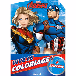 ISBN Marvel Avengers - Vive le coloriage ! (Captain Marvel et Captain America) - + stickers : Le livre de Collectif, 28 pages