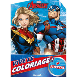 ISBN Marvel Avengers - Vive le coloriage ! (Captain Marvel et Captain America) - + stickers : Le livre de Collectif