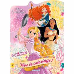 ISBN Disney Princesses - Vive le coloriage ! (Raiponce, Pocahontas, Merida) - + stickers : Le livre de Collectif, 28 pages