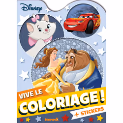 ISBN Disney - Vive le coloriage ! (Belle et la Bête, Marie, Flash Mc Queen) + stickers : Le livre de Collectif, 28 pages