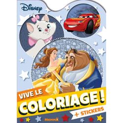 ISBN Disney - Vive le coloriage ! (Belle et la Bête, Marie, Flash Mc Queen) + stickers : Le livre de Collectif