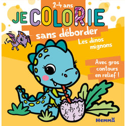 ISBN Je colorie sans déborder (2-4 ans) - Les dinos mignons T67 - Avec gros contours en relief ! : Le livre de Nadine Piette