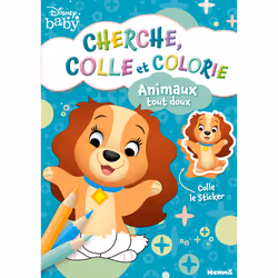 ISBN Disney Baby - Cherche, colle et colorie - Animaux tout doux : Le livre de Collectif, 28 pages