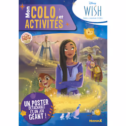 ISBN Disney Wish - Mon colo et activités + poster - Un poster détachable et un jeu géant ! : Le livre de Collectif, 24 pages