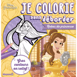 ISBN Disney Princesses - Je colorie sans déborder - Robes de princesse : Le livre de Collectif, 48 pages