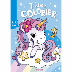 ISBN J'aime colorier (3-5 ans) (Licorne sur fond bleu) : Le livre de Nadine Piette, 24 pages